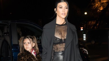 Kourtney Kardashian wears see-through mesh leggings with daughter Penelope