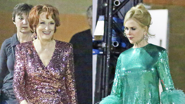 Meryl Streep Nicole Kidman First Pics Of Cast On Set Of The Prom Hollywood Life