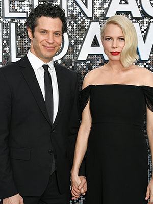 Michelle Williams & Thomas Kail on the red carpet