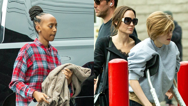 Zahara Jolie-Pitt’s First Pics After Surgery With Sister Shiloh On