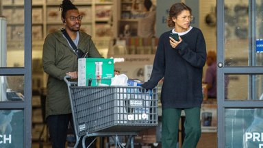 Zendaya grocery shopping with her brother in LA