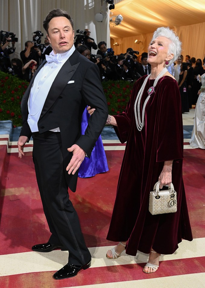 Elon Musk With His Mom Maye At The 2022 Met Gala