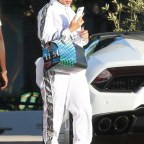 blac Chyna goes shopping Malibu white sweatsuit