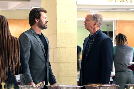 COUNCIL OF DADS -- "The Best Laid Plans" Episode 107 -- Pictured: (l-r) Clive Standen as Anthony Lavelle, Michael O'Neill as Larry Mills -- (Photo by: Seth F. Johnson/NBC)