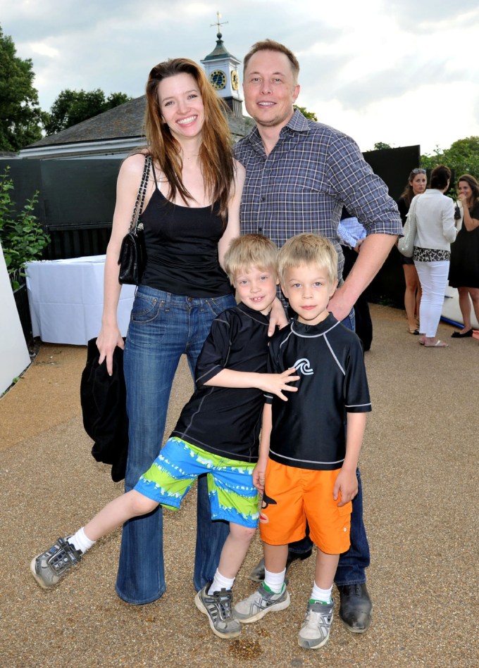 Elon Musk, Tallulah Riley & His Twins In 2011