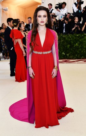 Katherine Langford attends The Metropolitan Museum of Art's Costume Institute benefit gala celebrating the opening of the Heavenly Bodies: Fashion and the Catholic Imagination exhibition, in New York2018 MET Museum Costume Institute Benefit Gala, New York, USA - 07 May 2018