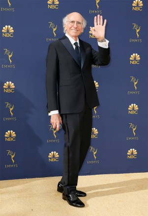 Larry David arrives at the 70th Primetime Emmy Awards on Monday, Sept. 17, 2018, at the Microsoft Theater in Los Angeles. (Photo by Danny Moloshok/Invision for the Television Academy/AP Images)