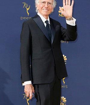 Larry David arrives at the 70th Primetime Emmy Awards on Monday, Sept. 17, 2018, at the Microsoft Theater in Los Angeles. (Photo by Danny Moloshok/Invision for the Television Academy/AP Images)