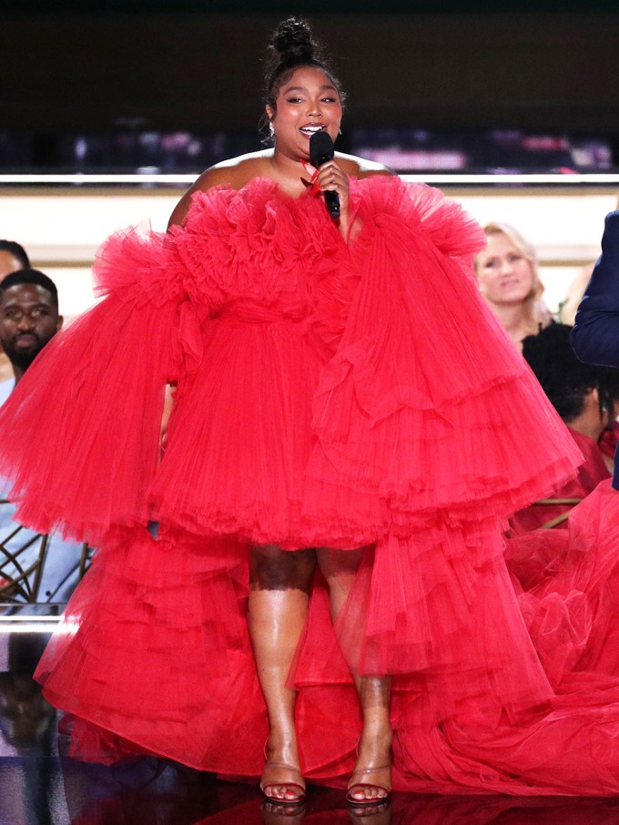 Lizzo in red