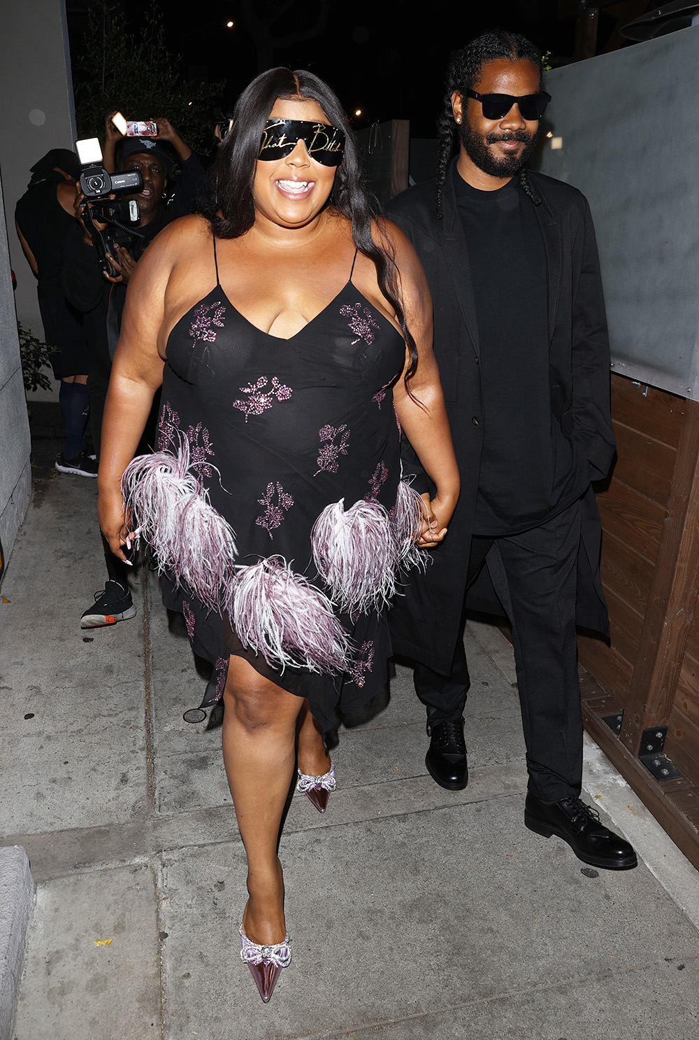 Singer, Lizzo seen arriving to celebrate her 35th birthday on a party bus with friends at Craigs Restaurant in West Hollywood. Mr. Photoman/SplashNews.comSplash News and PicturesUSA: +1 310-525-5808London: +44 (0)20 8126 1009Berlin: +49 175 3764 166photodesk@splashnews.comGlobal rights, no rights for Turkey