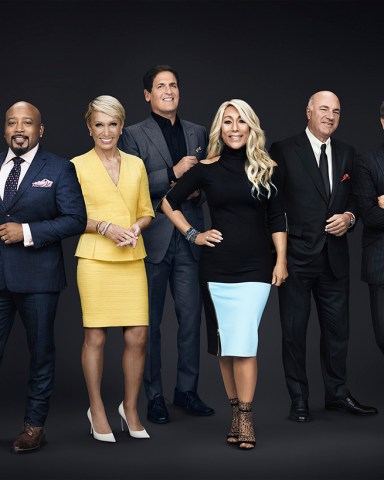 SHARK TANK - Daymond John, Barbara Corcoran, Mark Cuban, Lori Greiner, Kevin O'Leary, and Robert Herjavec are "Sharks" on ABC's "Shark Tank." (ABC/Andrew Eccles)