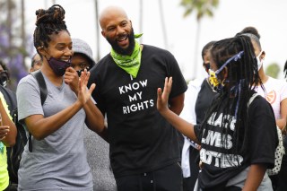 Tiffany Haddish and Common attend a youth-led demonstration calling for an end to racial injustice and accountability for police, in Los Angeles.
America Protests , Los Angeles, United States - 20 Jun 2020
