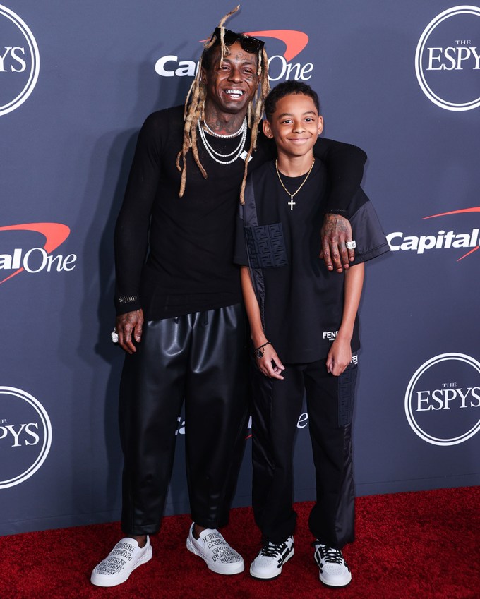 Lil Wayne & Son At the 2022 ESPY Awards