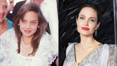 Angelina Jolie then & now