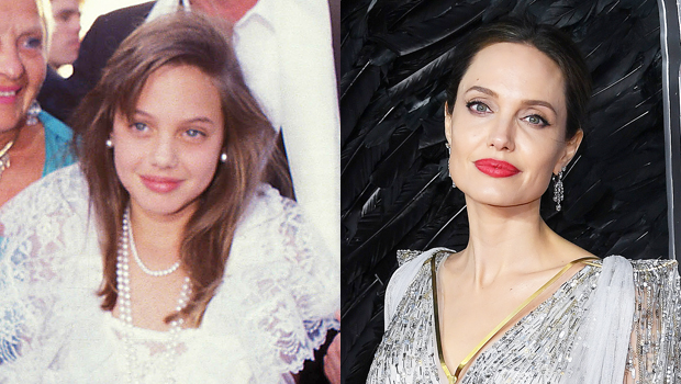 Angelina Jolie then & now
