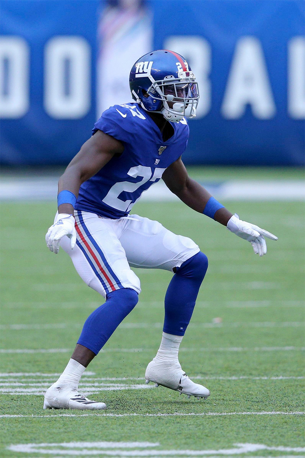 New York Giants cornerback DeAndre Baker (27) in action against the Minnesota Vikings during an NFL football game on in East Rutherford, N.J. The Vikings defeated the Giants 28-10
Vikings Giants Football - 06 Oct 2019