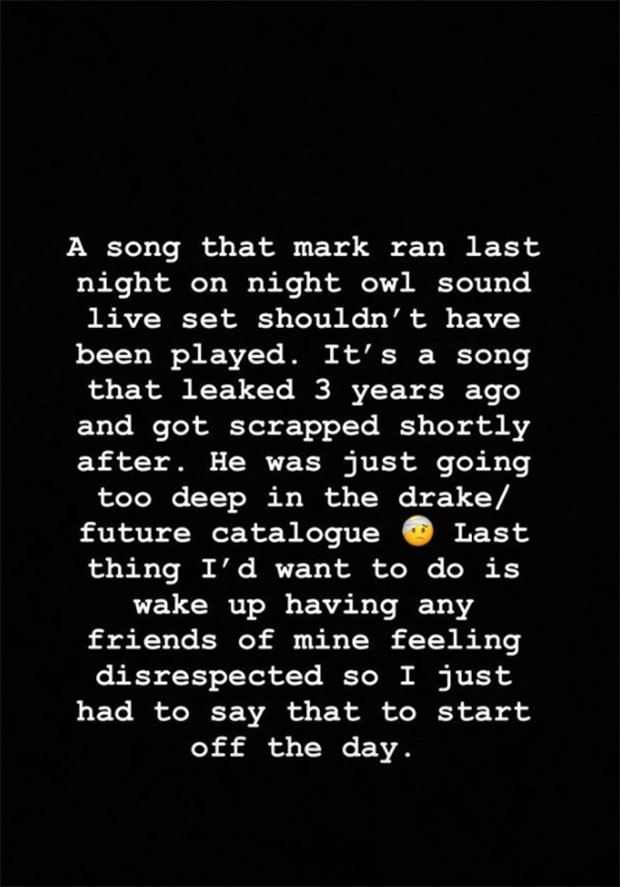 Drake's Instagram Stories 