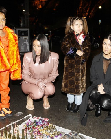 North West, Kim Kardashian West, Penelope Disick and Kourtney Kardashian
Kim Kardashian and Kourtney Kardashian, out and about, Paris Fashion Week, France - 01 Mar 2020