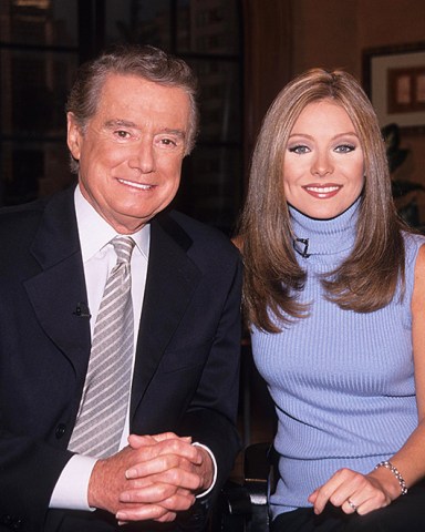 Kelly Ripa with Regis Philbin at the Kelly Ripa Named New Co-host of Live with Regis and Kelly at Abc Studios New York 2001Kelly Ripa Named New Co Host 2001