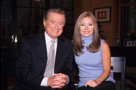Kelly Ripa with Regis Philbin at Kelly Ripa Named New Co-Host of Live with Regis and Kelly at Abc Studios New York 2001Kelly Ripa Named New Co-Host 2001