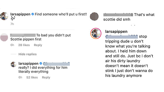 Larsa Pippen's Instagram comments