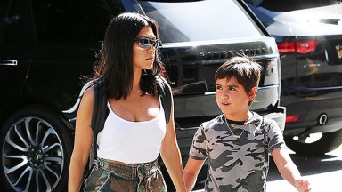 Kourtney Kardashian Mason look adorable in camouflage outfits