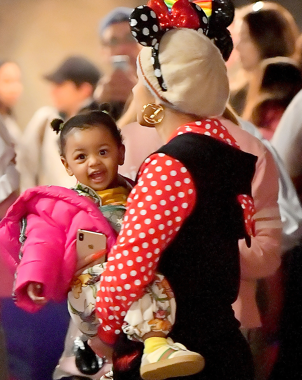 EXCLUSIVE: Cardi B looks incredibly happy with her daughter Kulture as the spend an evening at Disneyland