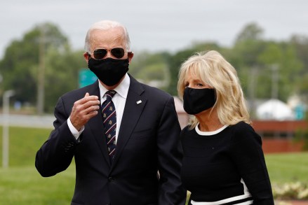 Democratic presidential candidate, former Vice President Joe Biden and Jill Biden depart after placing a wreath at the Delaware Memorial Bridge Veterans Memorial Park, in New Castle, Del
Election 2020 Biden Appearance, New Castle, United States - 25 May 2020
