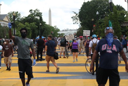 DC Mayor Muriel Bowser has  Black Lives Matter painted on the street leading to the White House and renamed the street Black Lives Matter Plaza
Black Lives Matter protests, Washington, DC, USA - 05 Jun 2020