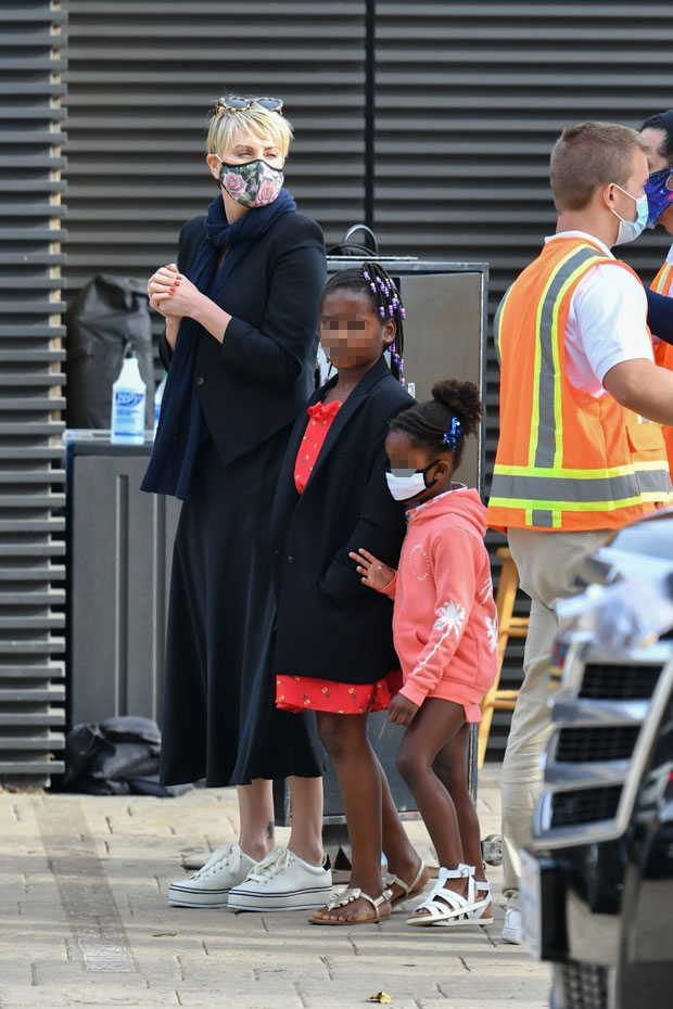 Charlize Theron Brings Her Two Daughters Jackson And August To Nobu Hollywood Life 