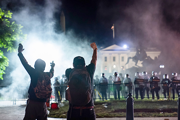 george floyd white house protest