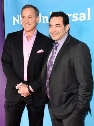 Dr. Terry J. Dubrow, left, and Dr. Paul Nassif arrive at the NBC Universal Summer Press Day at The Langham Huntington Hotel, in Pasadena, Calif
2015 NBC Universal Summer Press Day, Pasadena, USA - 2 Apr 2015