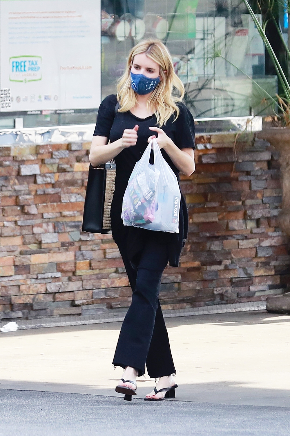 *EXCLUSIVE* Emma Roberts stocks up on sweets at a gas station in LA