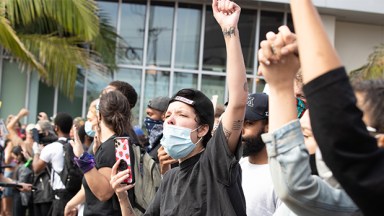 Halsey protesting