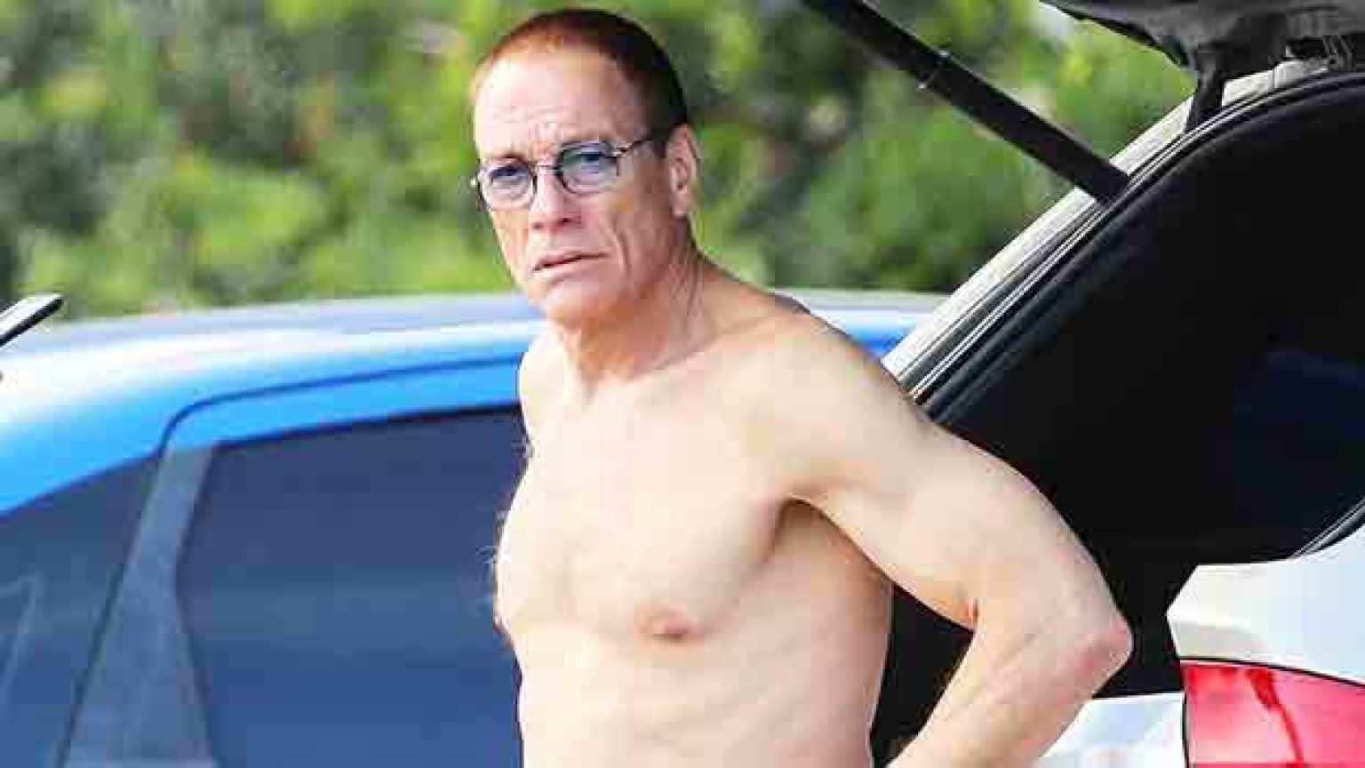 Jean Claude Van Damme Shirtless Shows Off Abs And New Red Hair Hollywood Life 8686