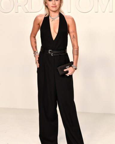 Miley Cyrus
Tom Ford show, Arrivals, Fall Winter 2020, Milk Studios, Los Angeles, USA - 07 Feb 2020
Wearing Tom Ford Same Outfit As Catwalk Model *10405273ae