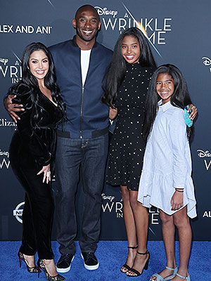 Kobe Bryant, Vanessa Bryant, Gianna Bryant and Natalia Bryant