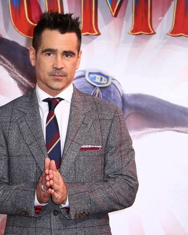 Actor Colin Farrell poses for photographers upon arrival at the premiere of the film 'Dumbo' in London, Thursday, March 21, 2019. (Photo by Joel C Ryan/Invision/AP)