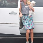 Emily Maynard drops off her dog before her wedding in Charlotte, NC