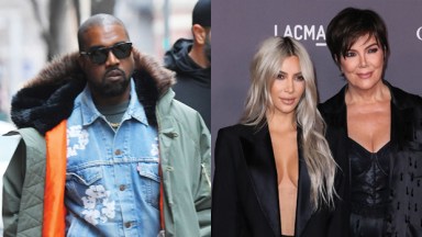 Kanye West, Kim Kardashian and Kris Jenner