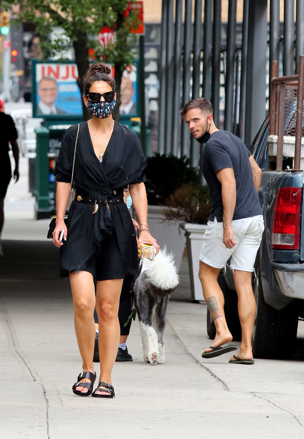 Katie Holmes’ Black Mini-Dress While Shopping In NYC: Look Turns Heads