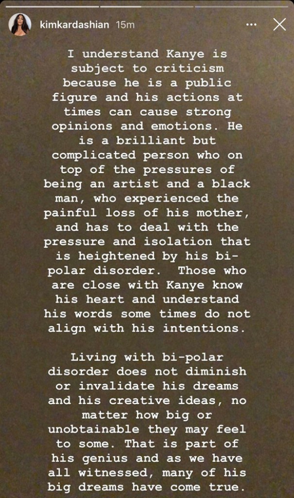 Kim Kardashian Statement