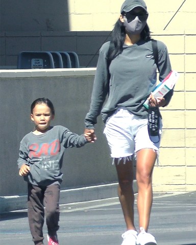 Los Feliz, CA Naya Rivera was last spotted out shopping at Albertson's grocery store with her son Josey Hollis. The Glee star has gone missing at a lake in Southern California. Rivera, 33, vanished from Lake Piru in Ventura County on Wednesday evening after she had rented a boat and was presumed to have gone swimming. Her son was found on the boat hours later sleeping. Ventura County Sheriff's Department will deploy divers and air units this morning as they continue to search for Rivera.Pictured: Naya Rivera, Josey Hollis Dorsey