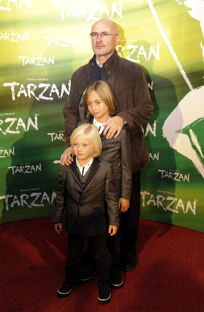 Phil Collins & Sons At A ‘Tarzan’ Event