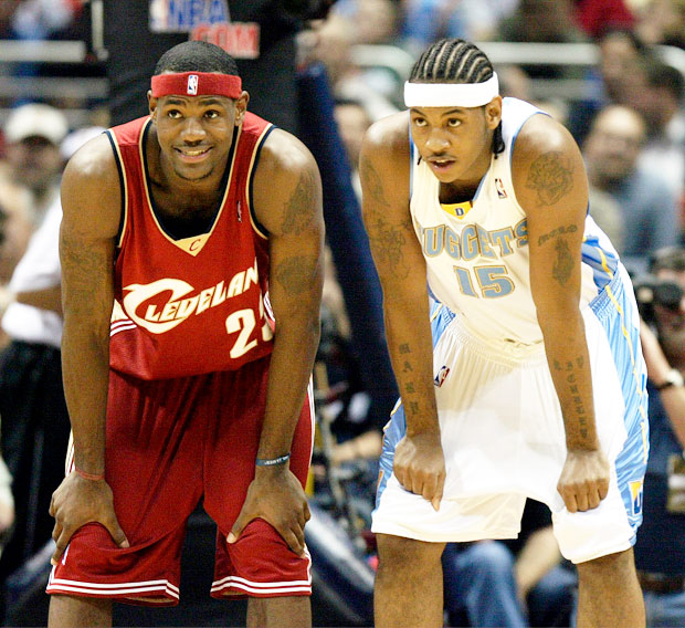 LeBron James & Carmelo Anthony in 2003
