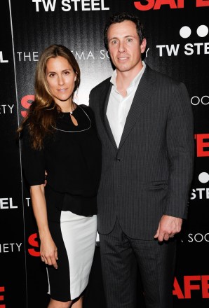 Christina Cuomo and Chris Cuomo attend the premiere of "Safe" hosted by Lionsgate, The Cinema Society and TW Steel at Chelsea Cinemas on Monday, April 16, 2012 in New York. (AP Photo/Evan Agostini)