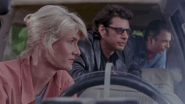 Sam Neill, Laura Dern and Jeff Goldblum