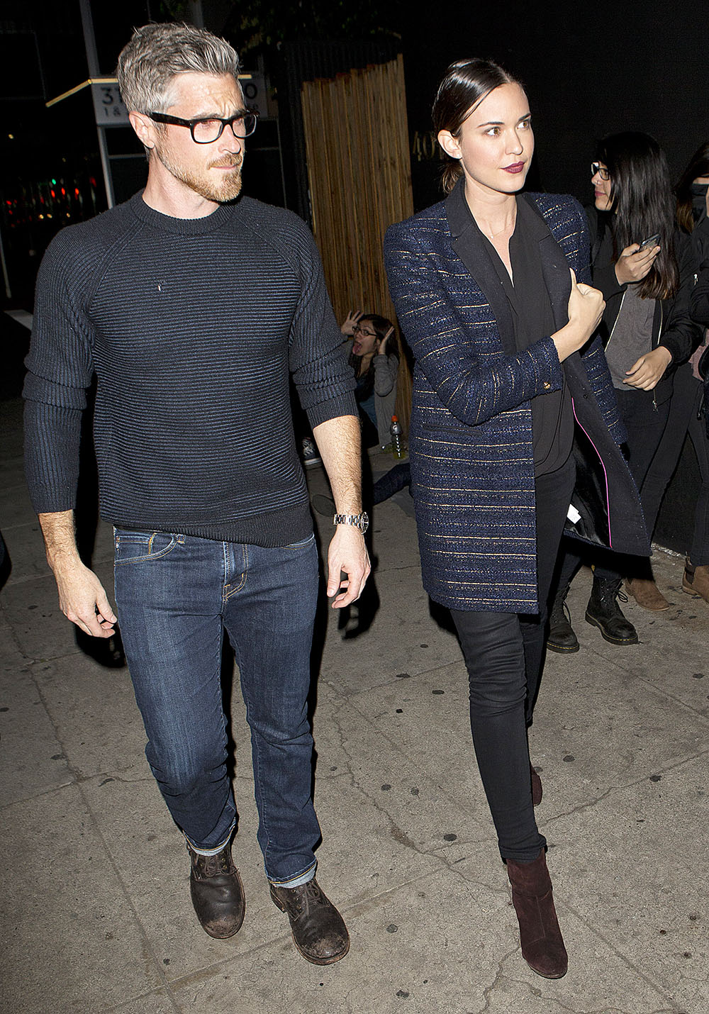 Odette Annable and her Husband Dave Annable were seen arriving at 'The Nice Guy' bar in West Hollywood, CA