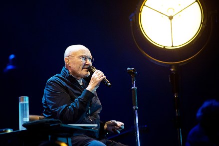 musician Phil Collins during a solo tour at the Beira Rio Stadium in the city of Porto Alegre, Rio Grande do Sul,Pictured: Phil CollinsRef: SPL1665110 270218 NON-EXCLUSIVEPicture by: SplashNews.comSplash News and PicturesUSA: +1 310-525-5808London: +44 (0)20 8126 1009Berlin: +49 175 3764 166photodesk@splashnews.comWorld Rights