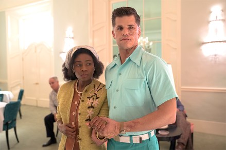 RATCHED (L to R) LIZ FEMI as LEONA and CHARLIE CARVER as HUCK FINNIGAN in episode 101 of RATCHED Cr. SAEED ADYANI/NETFLIX © 2020